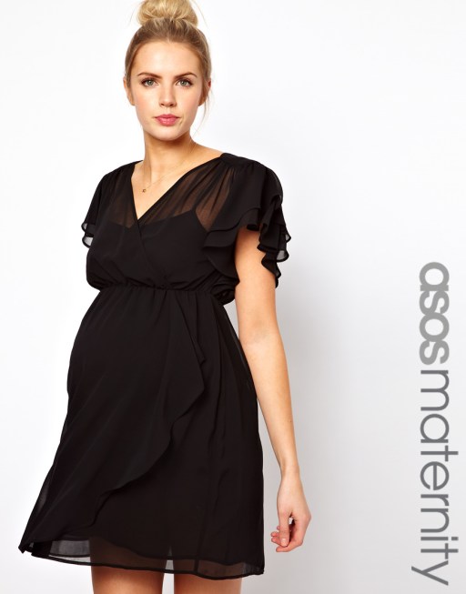 ASOS maternity skater dress with 70's frill
