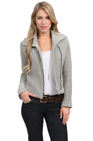 Amour Vert Riley Moto Jacket in Herringbone