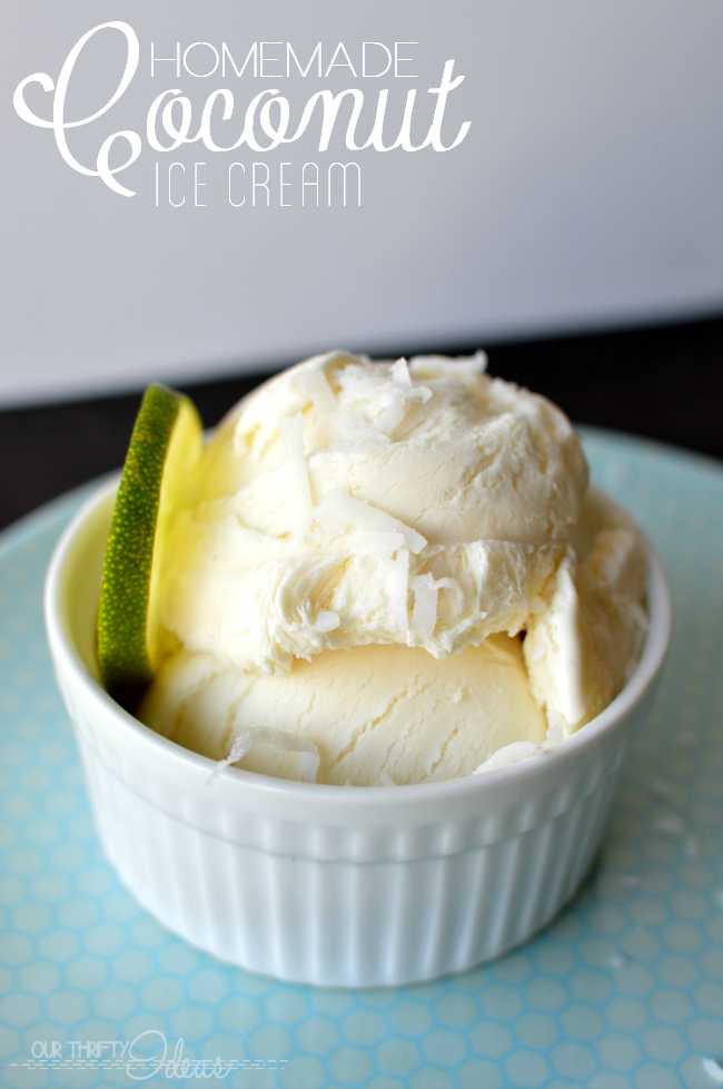homemade coconut ice cream